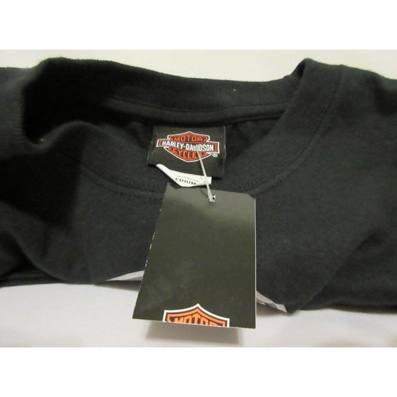 Mitchell's Modesto CA Harley Davidson Black Full Chrome Muscle Tank Shirt Mens M - Picture 10 of 12